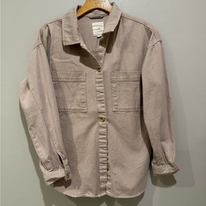 Thread & Supply Beige Button Down Shirt